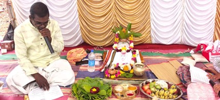 Aameega Arokkiyam Land First Pooja